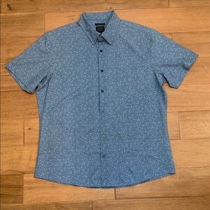 14th & Union Short Sleeve Button Down Collared Shirt Size XL Trim Fit